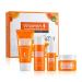 Viitamin C Skin Care Kit for Women Including Facial Cleanser, Face Cream, Face Toner, Serum, Smooth Deep Fine Lines, Moisturizer