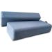 NGT Rectangular Yoga Bolster Pillow for Meditation and Support - Washable Suede Pillowcase - Blue - Buy Online on GoSupps.com