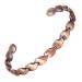 Enermagix magnetic copper bracelets for men and women 99.9% solid copper magnetic cuffs with powerful magnets (3520 Gauss each)