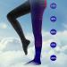 Compression Socks for Varicose Veins | High-Elastic Athletic Stockings for Men & Women | Ideal for Travel & Sports | XXL Black - Buy Online on GoSupps.com