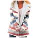 Hanxiulin fleece plush jacket fluffy warm zipper wool jacket women cardigan long arm stand -up collar upperwear light outdoor oversized autumn winter coat with hooded plush jacket xl white