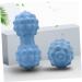 Healvian 3-St Massage Device Set - Trigger Manual Massage Tools Yoga Ball Muscle Relaxation Silicone Lacrosse Balls & Peanut Fitness Rollers - Full Body Relief (15x6cm 3pcs Blue) - Buy Online on GoSupps.com