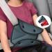2Pcs Kids Car Seat Belt Adjuster - Safety Cover Harness Strap Adjuster Pad | Grey+Red - Buy Online on GoSupps.com