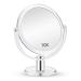 Fabuday Magnifying Makeup Mirror Double Sided, 1X 10X Magnification Mirror, Table Top Vanity Mirror, Transparent Clear 6.25 Inches