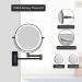 10X LED Wall Mounted Lighted Makeup Mirror with 3 Color Lights & Touch Screen Dimming - Double Sided Magnifying Mirror for Bathroom Vanity (Black) - Buy Online on GoSupps.com
