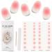 Kalolary 32PCS Cured Gel Nail Polish Strips Adhesive Full Wrap Gel Nail Art Sticker Waterproof Gel Nail Wrap Stickers with Nail File and Stick(UV/LED Lamp Required) (Pink Transparent)