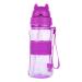 Sigdio drinking bottle for children boys and girls with straw BPA-free sports drinking bottle for home school and outdoor activities (violet)
