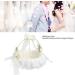 White Wedding Flower Basket Easy Carry Lightweight Wedding Flower Girl Basket for Photography - Buy Online on GoSupps.com