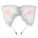 amangul Cosplay Ear Headband Woman Students Carnivals Anime Character Hairband Ear Headbands Plush Christmas Hair Hoop(White Powder)