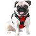 PHOEPET Reflective Large Breed Dog Harness with Handle | No Pull Vest for Easy On/Off | 2 Metal Rings, 3 Buckles | Medium Red - Buy Online on GoSupps.com