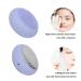 2 in 1 Electric Facial Cleansing Brush & Heating Mask | Waterproof Vibrating Silicone Brush for Blackhead Acne & Pore Care - Purple - Buy Online on GoSupps.com