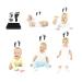 VICZON Baby Footprint Handprint Ink Pad - Reusable & Easy to Wash Black | Perfect Baby Keepsake for International Shipping - Buy Online on GoSupps.com