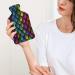 Rainbow Scale Hot Water Bottle with Plush Cover | Hot Water Bottle Hand Warmer for Adults & Kids | 26.5x15.3cm - Buy Online on GoSupps.com