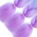 LDMY Kunsthaar 6PCs Jumbo Braids - 24 Synthetic Colorful Ombre Hair Extensions in Lila Blue & Pink | Perfect for Braiding - Buy Online on GoSupps.com