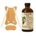 Castor Oil Pack Wrap Organic - Castor Oil Pack Kit Belly Button Cotton for Stomach Liver Detox Neck Abdomen Waist - Organic Cold Pressed Unrefined Castor Oil Pack Wrap Khaki+Castor Oil