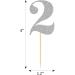 24 PCS Number 2 Cupcake Toppers 2nd Birthday Cupcake Picks Glitter Age Two Cake Picks for Second Happy Birthday Anniversary Baby Shower Party Supplies Silver Number 2 Silver - Buy Online on GoSupps.com
