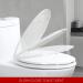WSSROGY Elongated Toilet Seat with Lid - Quiet Close, Slow Close Seat and Cover - Fits Standard Elongated Toilets - White - Buy Online on GoSupps.com