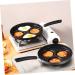 OUNONA 2pcs Breakfast Mini Skillet Crepe Pan Gas Stove Daily Use Frying Pan Nonstick Skillet Pan Burger Steak Pan Handle Pan Egg Frying Pan Mini Egg Pan Stainless Steel Omelet Pan Round 40.8X24.8X3.5CMx2pcs Blackx2pcs - Buy Online on GoSupps.com