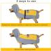 Ownpets Waterproof Dog Rain Jacket with Hood | Adjustable Reflectors | Yellow & Gray (M) - Perfect for International Shipping - Buy Online on GoSupps.com