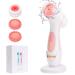 Facial Cleansing Brush Electric Face Scrubber with 3 Brush Heads for Cleansing and Exfoliating 3 in 1 Waterproof Rechargeable Face Cleansing Brush for Dry Oily Sensitive Skin (Pink)