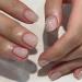 SINLOV Short Square Fake Nails Flower Glossy Press on False Nails Pink Nude French Full Cover False Nails for Women and Girls