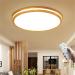 Ghiycotdl LED ceiling light wood 40cm 24W Modern wood Round ceiling lamp dimmable 3000k-6000K 40cm lamp for bedroom living room children's room office study type B: Dimmable 40cm