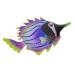ABOOFAN 1pc Decorative Fish Wall Hanging Ornament Metal Fish Wall Art Wall Hanging Decoration The Fence Iron Purple 26x16.3cm