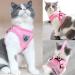 FEimaX Pink Mesh Dog Harness and Leash Set for Small Dogs and Cats | Adjustable, No Pull, Escape Proof, Reflective Vest for Walking - Buy Online on GoSupps.com