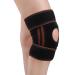 Black Unisex Adjustable Sports Knee Support | Silicone Spring Hollow Design for Enhanced Comfort - Buy Online on GoSupps.com