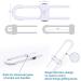 QT BABY Adjustable U Shaped Baby Proofing Cabinet Locks (Pack of 4, White) | Secure Latches for Drawers, Fridge, Closet | Modern Safety Lock with Extra Buttons - Buy Online on GoSupps.com