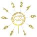 IBLESSU 10-Pieces Number Birthday Candles - Happy Birthday Cake Candles Number 0-9 Glitter Cake Topper Decoration for Birthday Party Anniversary Kids Adults (Gold) - Buy Online on GoSupps.com