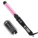 Upgraded AmoVee Rotating Curling Iron 1.25 Inch Auto Ceramic Curling Iron Adjustable Temps 180 F to 410 F Dual Voltage A Valentines Day Gifts for Her (Long Clip)