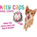 Kitty Caps Nail Caps for Cats - White/Pink & Clear/Pink Glitter - X-Small 1-Pack - Safe & Stylish Cat Claw Covers - Buy Online on GoSupps.com