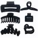 6 PCS Hair Clips Claw Clips  Wowen Medium Large Hair Claw Clips for Thick and Thin Hair  Black Hair Claws Rectangle Square Butterfly Heart and N Shape Hair Accessories Clips for Girls