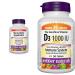 Webber Naturals Glucosamine Chondroitin Triple Strength 90 Tablets & Vitamin D3 1000 IU 260 Tablets For Healthy Bones Teeth and the Maintenance of Good Health