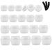 Alledomain 20 Pieces Empty Clear Makeup Sample Pots with 3 Mini Spatula Plastic Refillable Travel Container Jars with Lids and Inner Liners for Cosmetic Creams Lotions Beauty (5g / 10g / 20g / 30g)