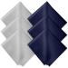 6 pieces of microfiber cleaning cloth 15 x 18cm high quality glasses cleaning cloth for camera lens glasses screens tablet (marine+gray)