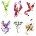 Phoenix Dragon Temporary Tattoo Sticker - 24 Watercolor Sheets | Waterproof Body Art for Men and Women - Buy Online on GoSupps.com