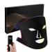 7 Color Red Light Therapy Mask LED Face Mask Light Therapy with Remote Control Contour Red Light Therapy Mask for Face Portable Silicone Facial Mask Skin Care at Home for Anti Aging Wrinkles Black