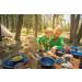 GSI Outdoors Camp Table Set for 4 - Enamel Pioneer Plates, Bowls & Coffee Mugs - Blue | Perfect for Camping, Outdoors, RV - 4 Person Set - Buy Online on GoSupps.com