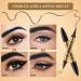TOEECY Double Sided Eyebrow Pencil 2-in-1 Liquid Eyeliner and Eyebrow Brush Quick Dry Waterproof Perfect Eye Makeup Ideal for Daily Travel Women(Black) - Buy Online on GoSupps.com