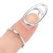 Delicate Finger Nail Cover Ring - Unique Stylish Design for Women | Perfect for Festivals & Dates - 3044 Platinum - Buy Online on GoSupps.com