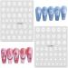 NICENEEDED White Airbrush Nail Art Stencils Stickers Holographic Hollow 3D Self-Adhesive Design Butterfly Bow Stars Moon Heart Cross Nail Transfer Decals for Women Girls Manicure Charms Decoration - Buy Online on GoSupps.com