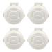 Toyandona 4 pieces transparent stove switch protection stove protection child safety stove button gas stove knob covers bear pattern protective lid for oven stove gas stove button white
