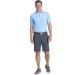 IBKUL Men's Athleisure UPF 50+ Icefil Cooling Polo - Charcoal/Lavender Curled Waves (Modern Fit, Size Large) - Buy Online on GoSupps.com