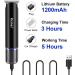 KEMEI KM-827 Black Hair Clippers for Men | Professional Cordless Barber Clippers | USB Rechargeable Wireless Hair Cutting Tools - Buy Online on GoSupps.com