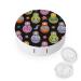 Colorful Flower Matryoshka Dolls Contact Lens Case Travel Portable Travel Contact Lens Box with Mirror