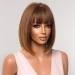 Buy Testar 14-Inch Brown Bob Wig for Women | Short Honey Brown Heat-Resistant Synthetic Hair Replacement Wig - Perfect for Everyday & Parties - Buy Online on GoSupps.com