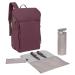 L SSIG baby changing backpack with changing mat stroller attachment and bottle holder/GRE Slender Up Backpack deep red Dark red