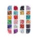 Lurrose 2 Boxes Nail Art Decorations Handmade 3D Nail Studs Colorful Manicure Jewelry